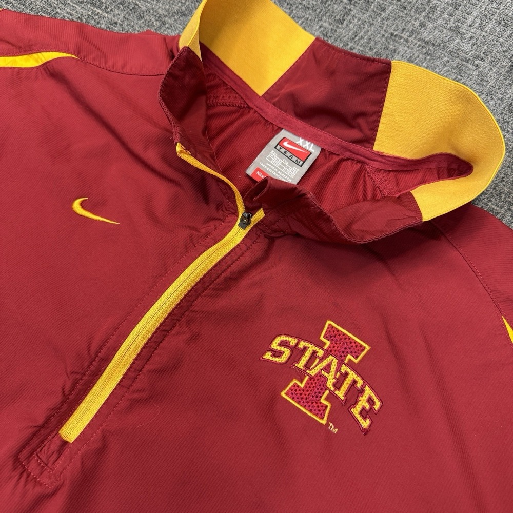 Iowa State Cyclones Nike Storm Fit Windbreaker Jacket Men's XXL Red 1/4 Zip